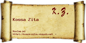 Kossa Zita névjegykártya